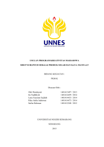 USULAN PROGRAM KREATIVITAS MAHASISWA SIRUP SI