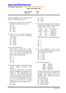 Soal SNMPTN 2012 Kimia