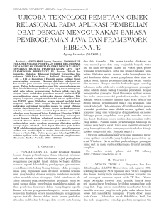 ujicoba teknologi pemetaan objek relasional pada aplikasi