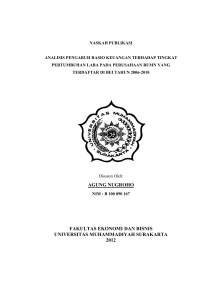 agung nugroho fakultas ekonomi dan bisnis universitas