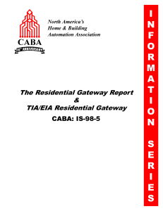 Residential Gateway - CAZITech Consulting