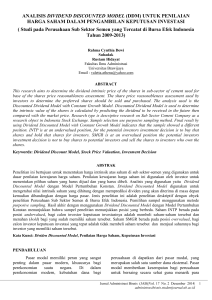 ANALISIS DIVIDEND DISCOUNTED MODEL (DDM)