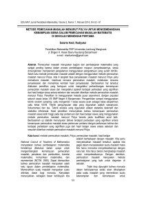 Jurnal Pendidikan Matematika, Januari 2014