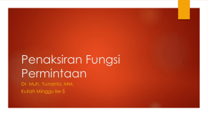 Penaksiran Fungsi Permintaan