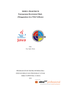 MODUL PRAKTIKUM (Menggunakan Java With NetBeans