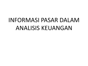 INFORMASI PASAR DALAM ANALISIS KEUANGAN