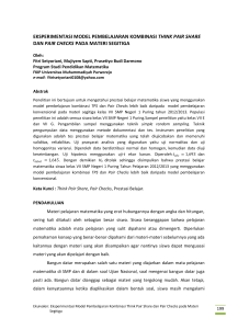 eksperimentasi model pembelajaran kombinasi