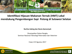 Identifikasi Hijauan Makanan Ternak (HMT) Lokal mendukung