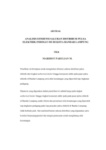 ANALISIS EFISIENSI SALURAN DISTRIBUSI PULSA ELEKTRIK