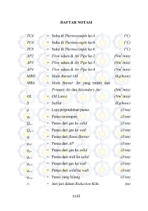 DAFTAR NOTASI TC4 = Suhu di Thermocouple ke-4 (oC)