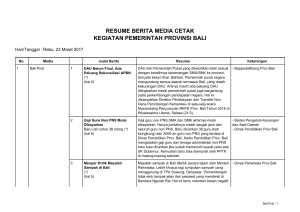 resume berita media cetak kegiatan pemerintah provinsi bali