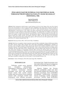 pengaruh faktor internal dan eksternal bank terhadap profitabilitas