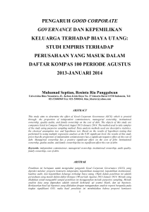 pengaruh good corporate governance dan kepemilikan keluarga