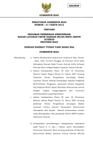 blud - JDIH Riau - Pemerintah Provinsi Riau