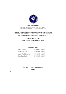 laporan akhir program kreativitas mahasiswa low