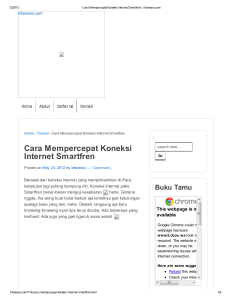 Cara Mempercepat Koneksi Internet Smartfren