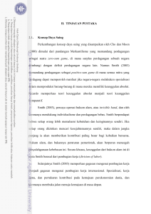 II. TINJAUAN PUSTAKA 2.1. Konsep Daya Saing