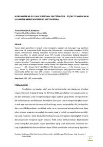 17 hubungan nilai ujian nasional matematika sd/mi
