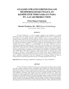 analisis strategi bisnis dalam memperoleh keunggulan kompetitif