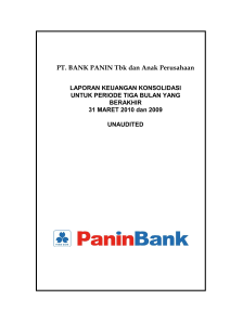 PT. BANK PANIN Tbk dan Anak Perusahaan