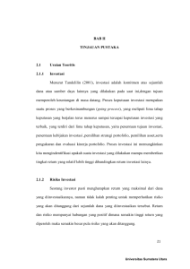 BAB II TINJAUAN PUSTAKA 2.1 Uraian Teoritis 2.1.1 Investasi
