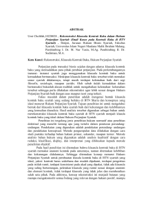 ABSTRAK Umi Cholifah,10220028 , Rekonstruksi Klausula Kontrak