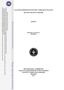 Analisis Persepsi Konsumen Terhadap Daging