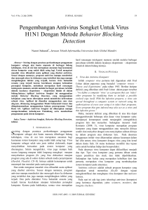 Pengembangan Antivirus Songket Untuk Virus H1N1