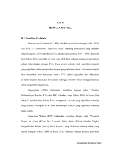 BAB II TINJAUAN PUSTAKA II.1. Penelitian Terdahulu Hartono dan