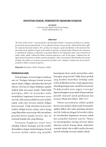 investasi sukuk: perspektif ekonomi syari`ah pendahuluan