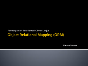 Object Relational Mapping (ORM)