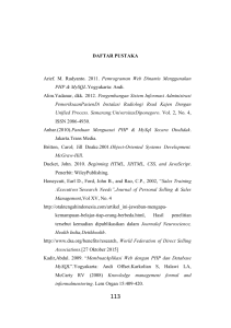 DAFTAR PUSTAKA Arief. M. Rudyanto. 2011. Pemrograman Web