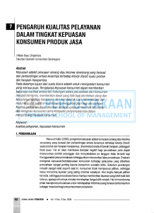 151 pengaruh kualitas pelayanan dalam tingkat kepuasan