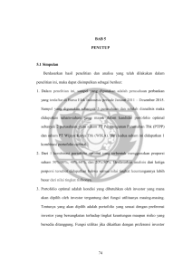 74 BAB 5 PENUTUP 5.1 Simpulan Berdasarkan hasil penelitian dan