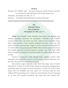 ABSTRAK Mernawati. 2015, SKRIPSI. Judul: ." Penerapan Sebelum