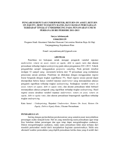 pengaruh reputasi underwriter, return on asset, return on equity