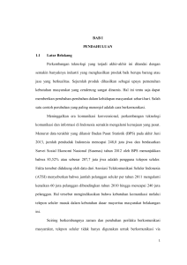 BAB I PENDAHULUAN 1.1 Latar Belakang