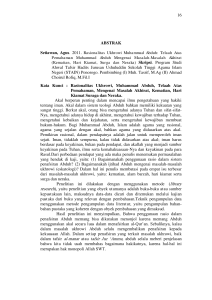 16 ABSTRAK Ahwal Tafsir Hadits Jurusan Ushuluddin Sekolah
