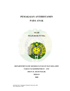 PEMAKAIAN ANTIHISTAMIN PADA ANAK