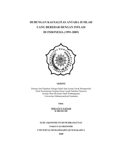 hubungan kausalitas antara jumlah uang beredar dengan inflasi di