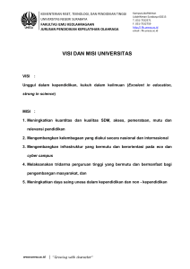 visi dan misi universitas