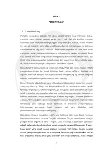 1 BAB 1 PENDAHULUAN 1.1. Latar Belakang Pangan merupakan