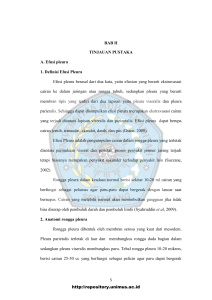 BAB II TINJAUAN PUSTAKA A. Efusi pleura 1. Definisi Efusi Pleura