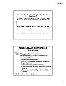 Materi 8 STRATEGI PENILAIAN OBLIGASI