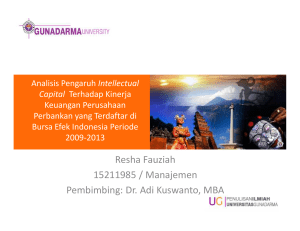 Resha Fauziah 15211985 / Manajemen Pembimbing: Dr. Adi