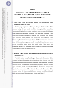 bab vi hubungan faktor internal dan faktor eksternal