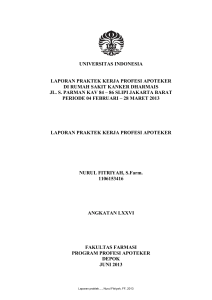 universitas indonesia laporan praktek kerja