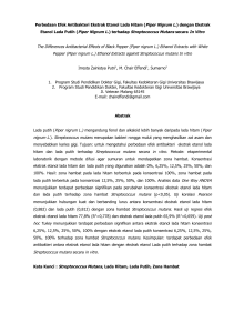 (Piper Nigrum L.) dengan Ekstrak Etanol Lada Putih (Piper Nigrum L.)