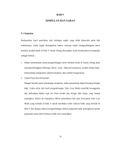 BAB V SIMPULAN DAN SARAN