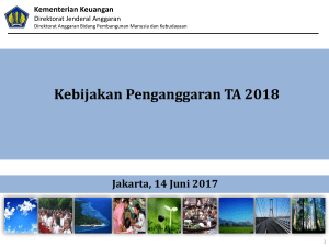 Kebijakan Penganggaran TA 2018